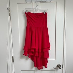 High Low Red Dress